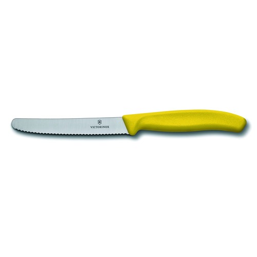 Victorinox Tom, 11Cm, Round Tip, Wavy, Yellow 6.78