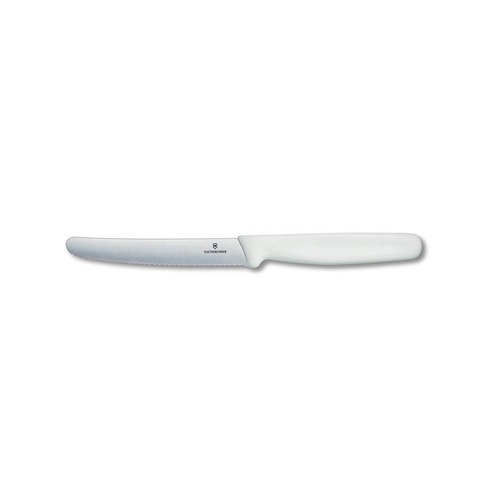 Victorinox White Handle Serrated Steak Knife 6.783