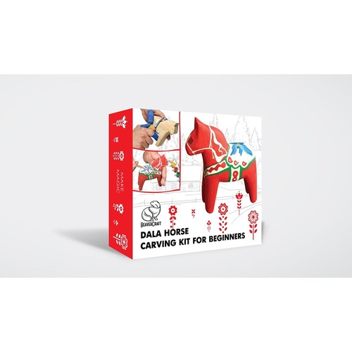 Beaver Craft DIY02 Dala Horse Carving Kit