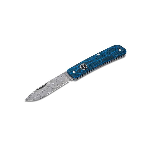 Boker Plus  Tech Tool Folding Knife, Blue, Damascu