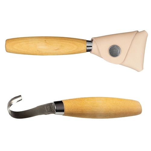 Mora 162 Wood Carving Hook Knife With Leather Shea