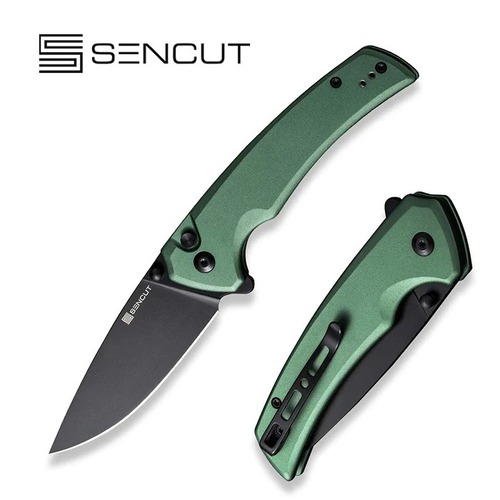 SENCUT S21022B-5 Serene Folding Knife, Green Alumi