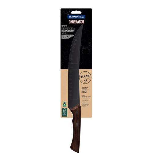 TRAMONTINA CHURRASCO BLACK COLLECTION BUTCHER KNIF