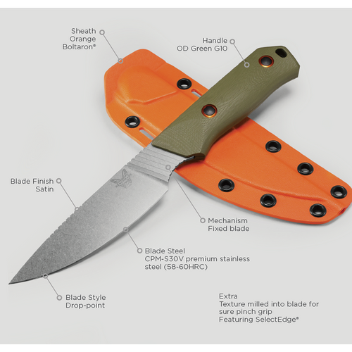 Benchmade 15600-01 Raghorn Fixed Blade