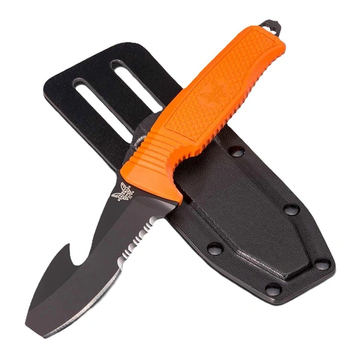 Benchmade 112 H2O Fixed Dive Rescue Knife, ORANGE 